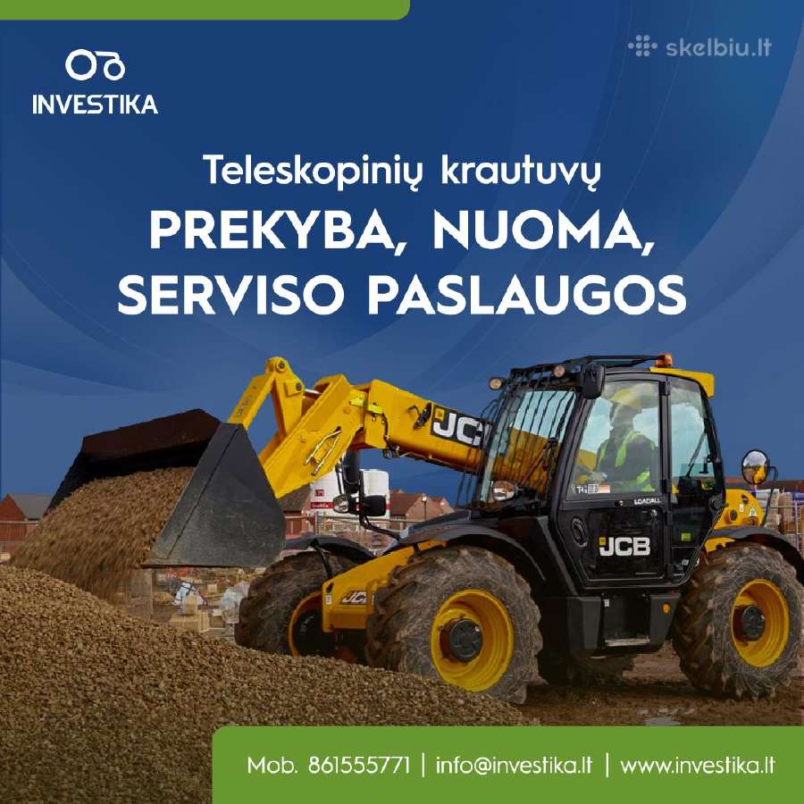 Teleskopinių krautuvų nuoma
