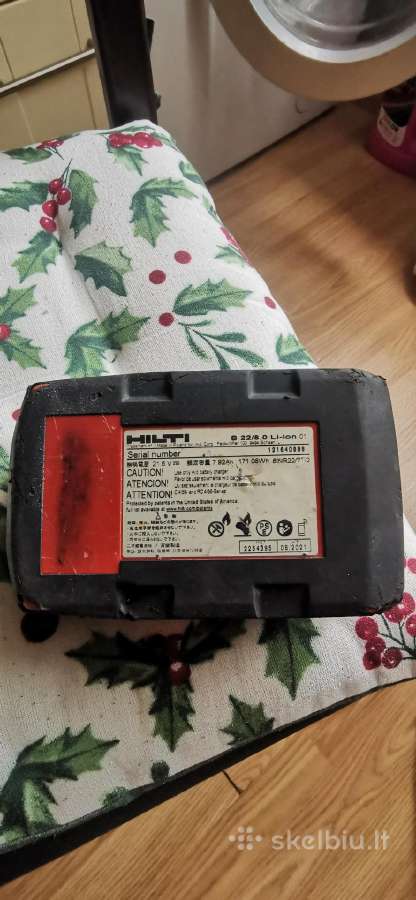 Hilti b22 8.0 baterija - nuotraukos Nr. 2