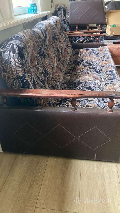 Sofa - lova , du foteliai ir pufas - nuotraukos Nr. 3