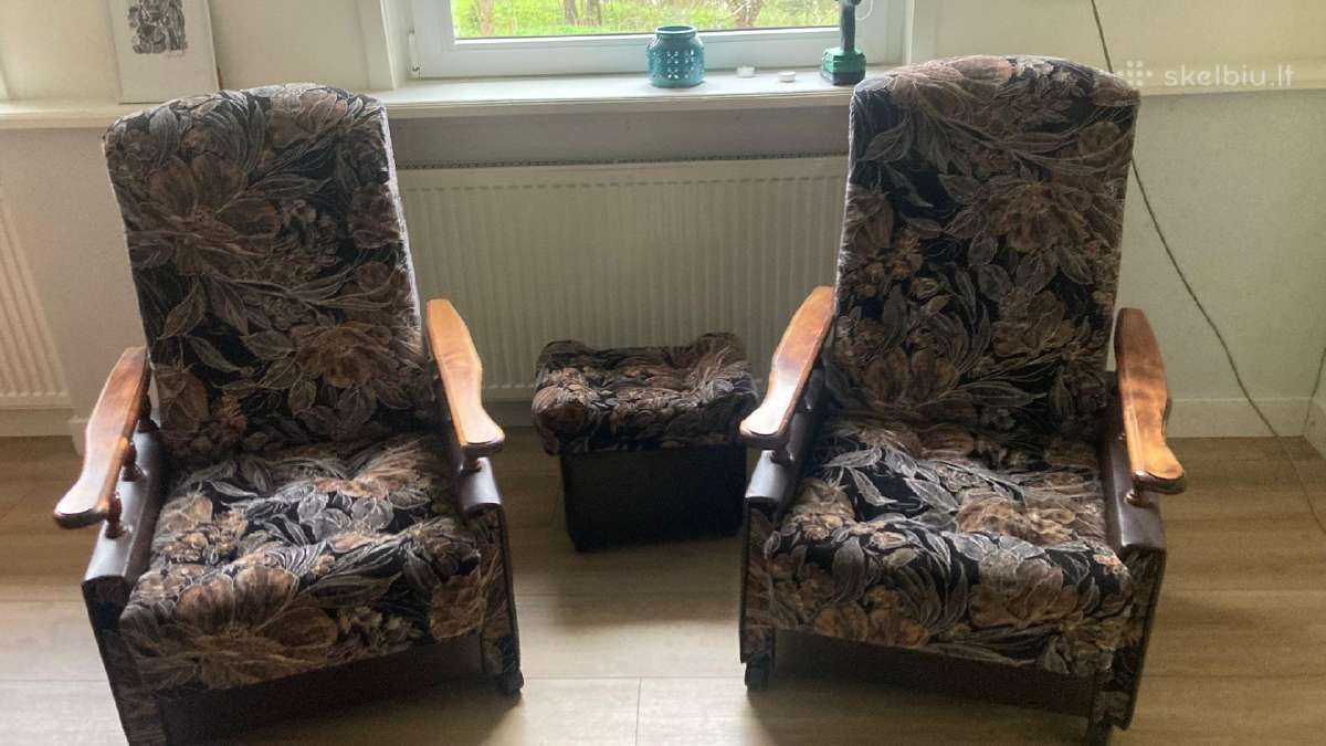 Sofa - lova , du foteliai ir pufas - nuotraukos Nr. 4