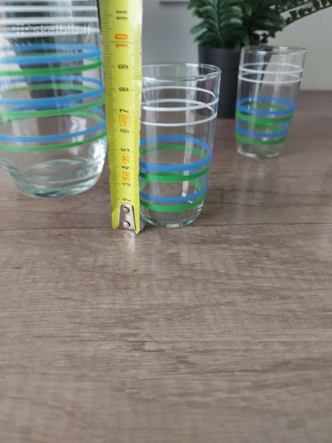 Vintažinis grafinas su 3 taurelėmis. - nuotraukos Nr. 3