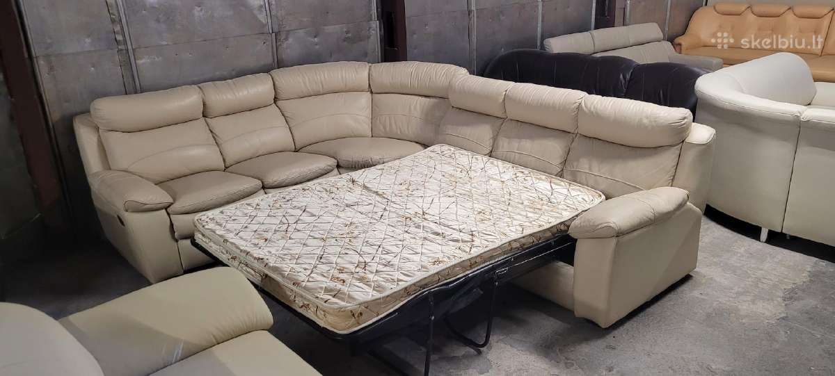 Nauji ir Naudoti Odiniai Baldai kampas sofa lova - nuotraukos Nr. 21