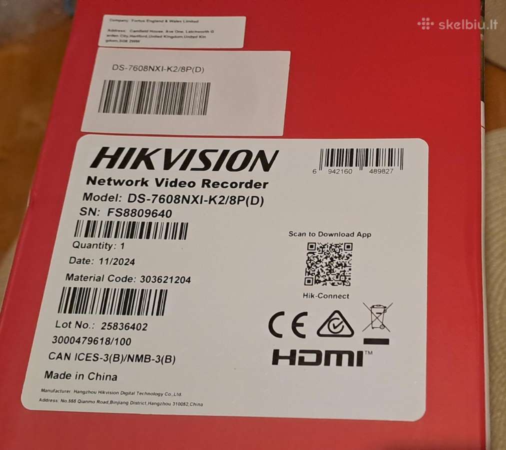 Hikvision DS-7608nxi-k28p(d) - nuotraukos Nr. 2