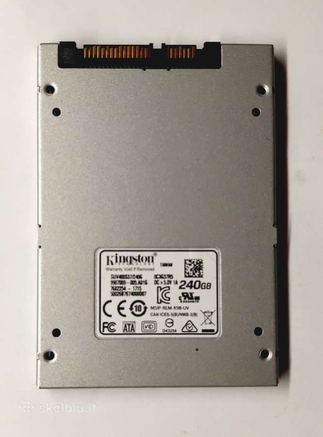 SSD HDD 240gb Kingston 2,5" sata - nuotraukos Nr. 2
