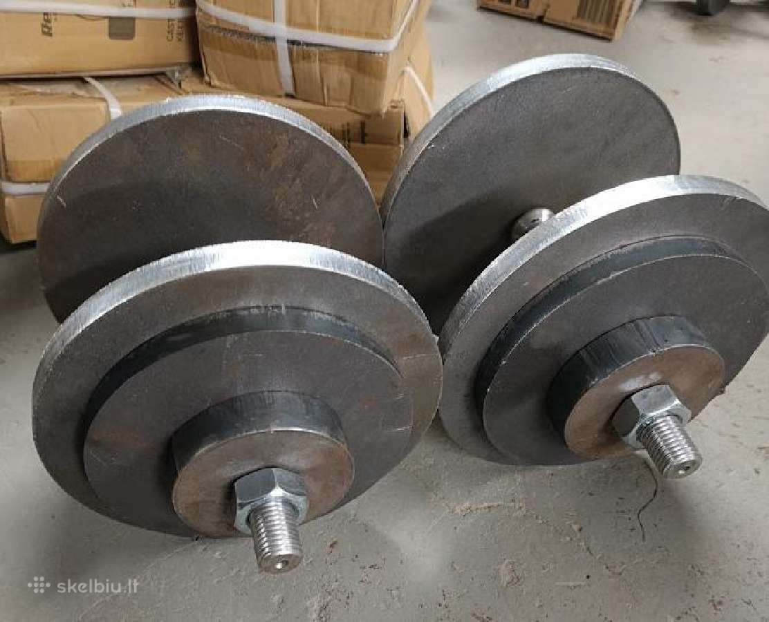 Hanteliai 2 po 37kg (74kg) ardomi Kaunas 100eur
