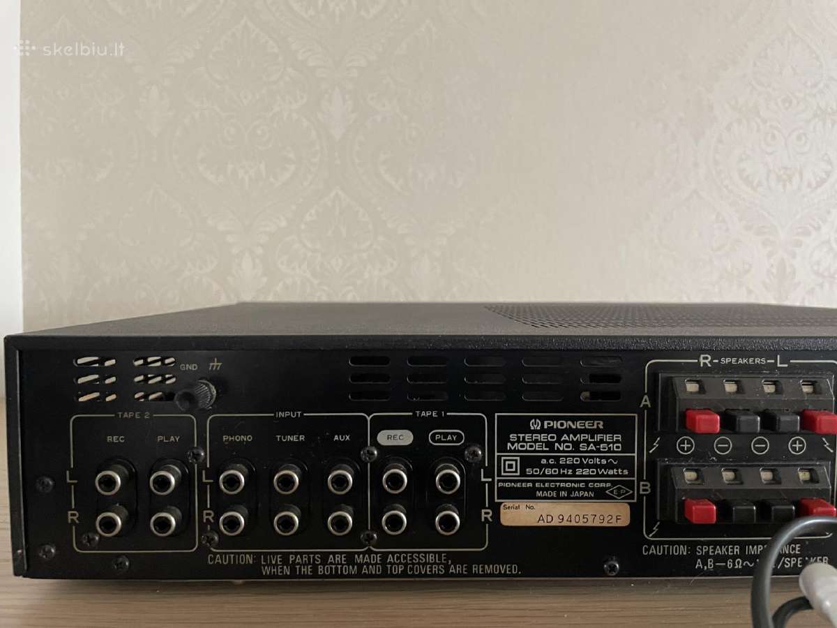 Pioneer Sa-510 stereo stiprintuvas (Japan) - nuotraukos Nr. 9