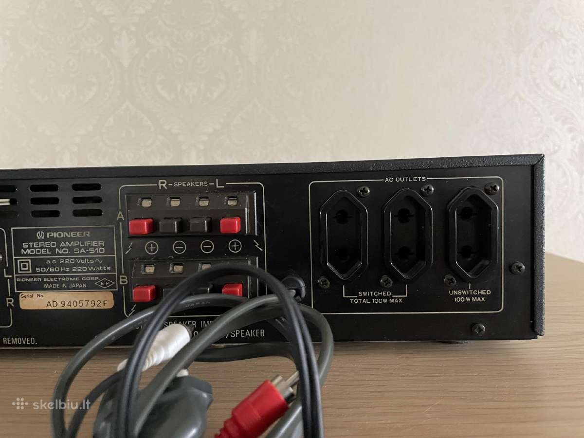 Pioneer Sa-510 stereo stiprintuvas (Japan) - nuotraukos Nr. 10