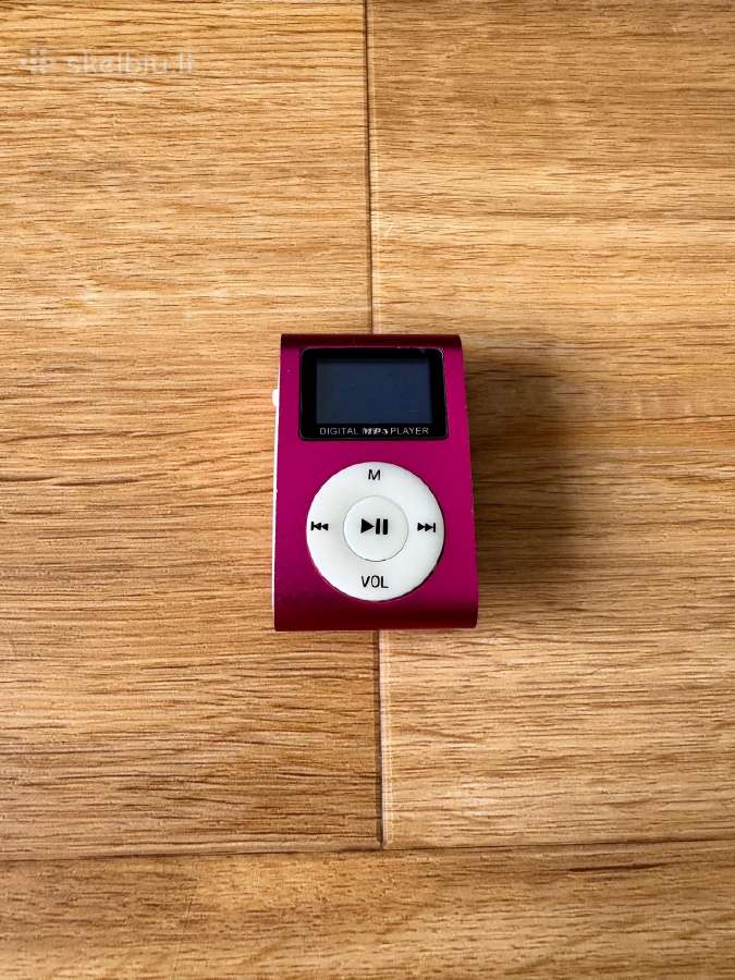 Mini Clip Metalinis Mp3 Grotuvas Rožinis