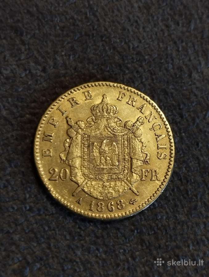 Prancūzijos 20 frankų 1868m.