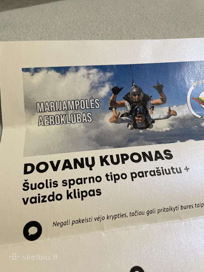 Šuolis parašiutu + vaizdo klipas Marijampolėje!