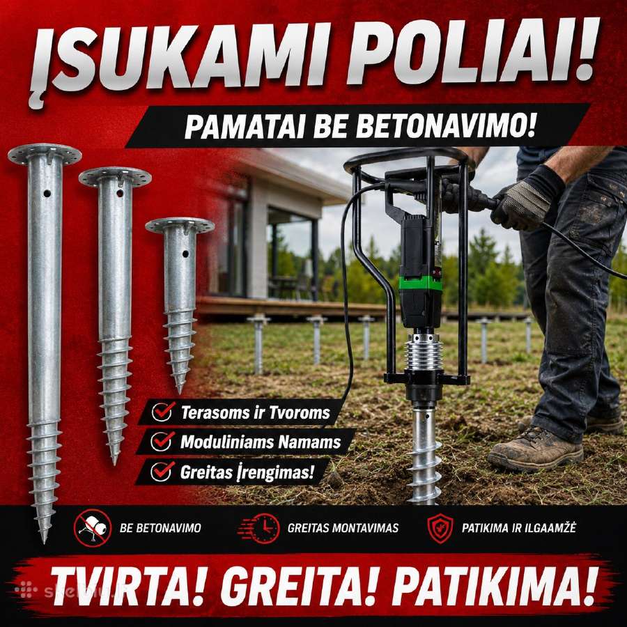 Įsukami poliai pamatams