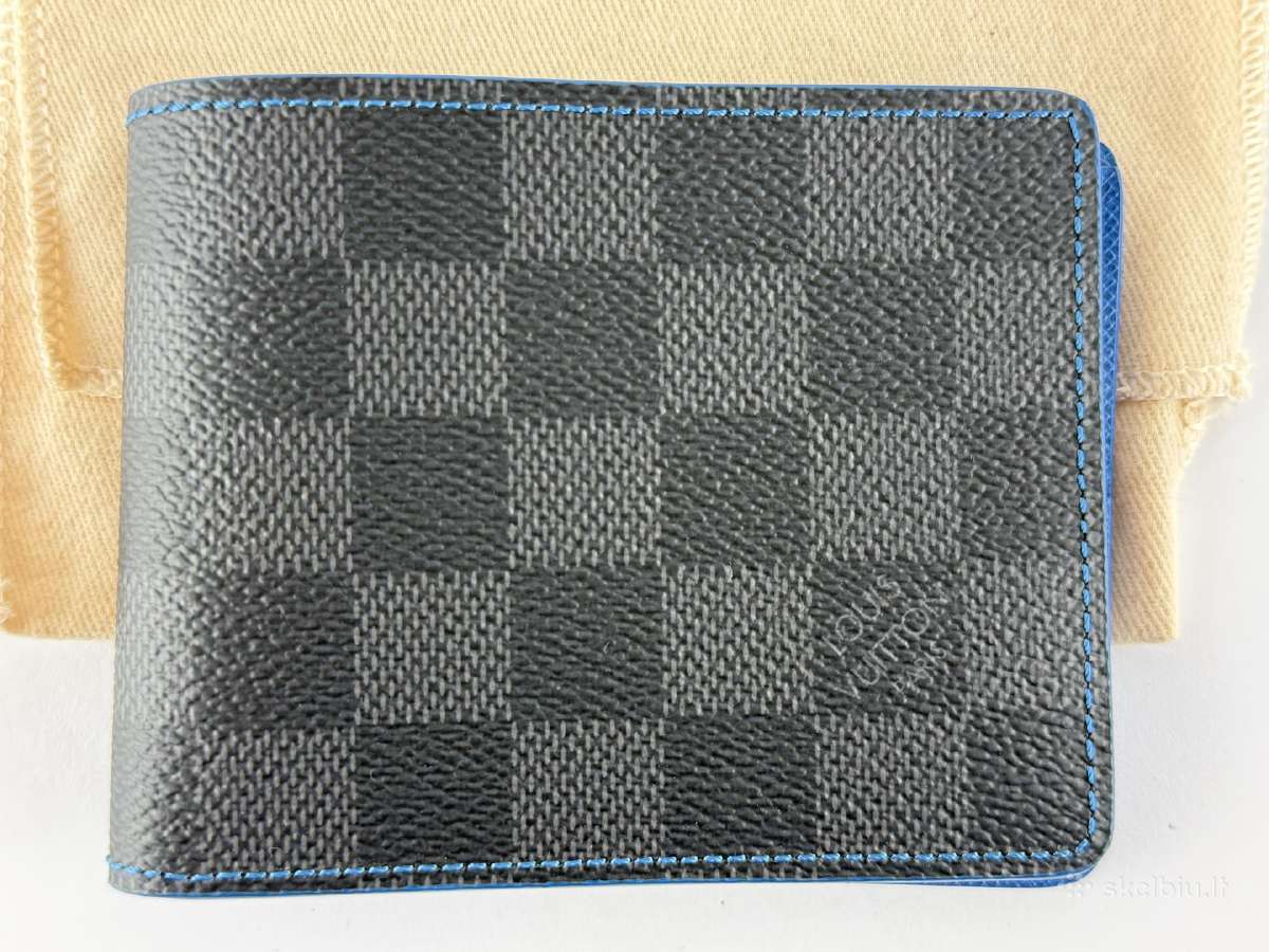 Louis Vuitton Slender Wallet Damier Graphite Blue