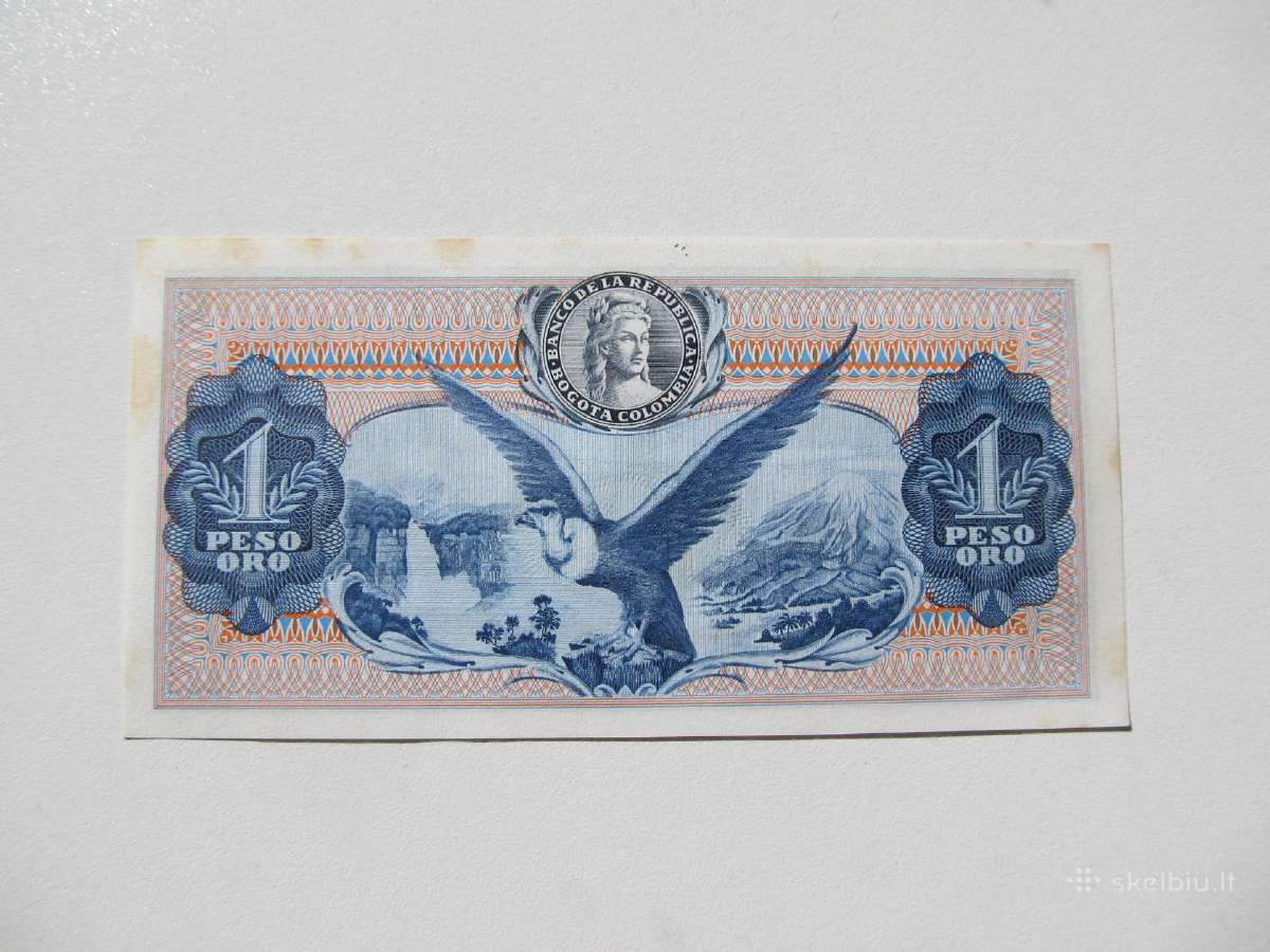 1 pesas oro , Kolumbija , 1973 - nuotraukos Nr. 2