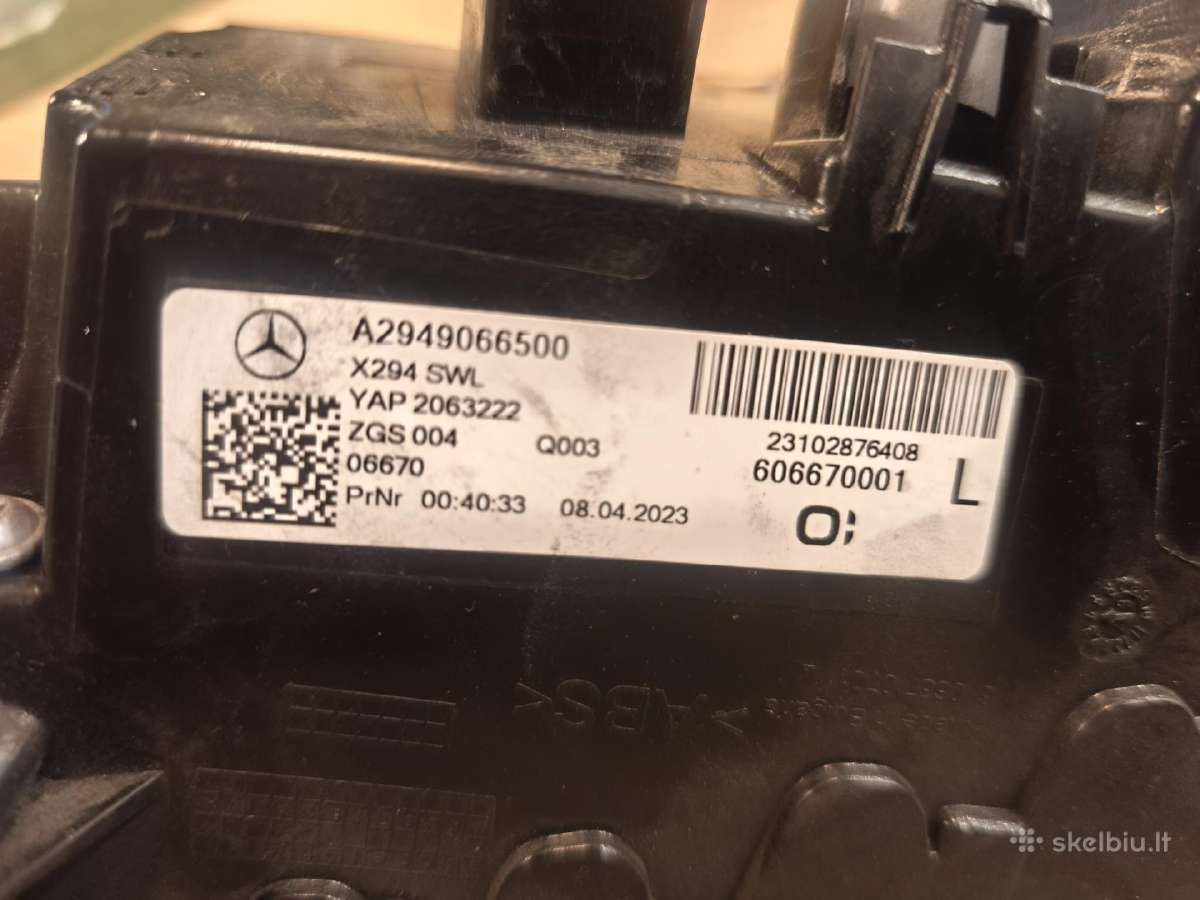 Mercedes eqe suv numeriu remelis lempa - nuotraukos Nr. 5