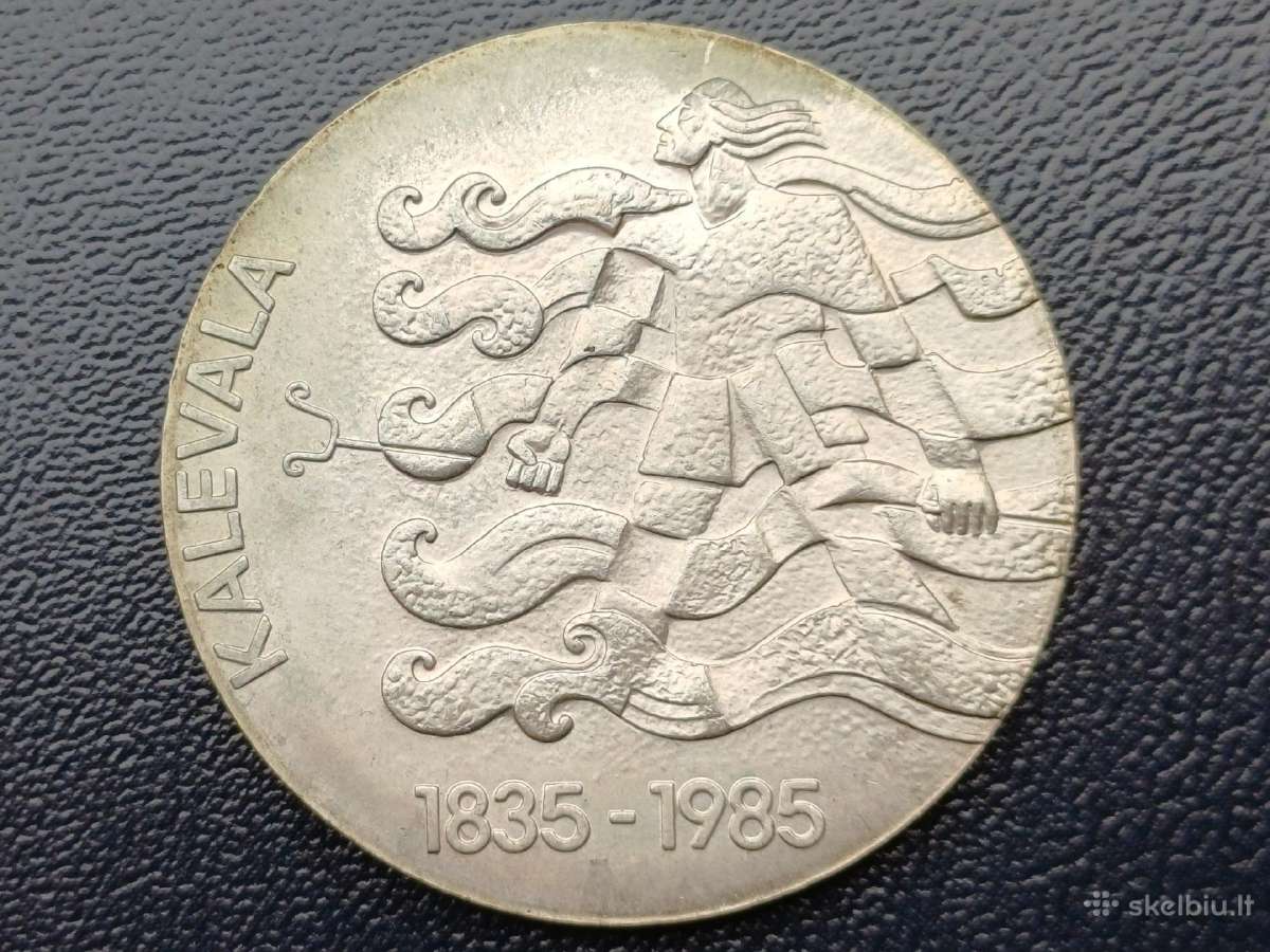 50 markių 1985m. Suomija sidabras unc. - nuotraukos Nr. 2
