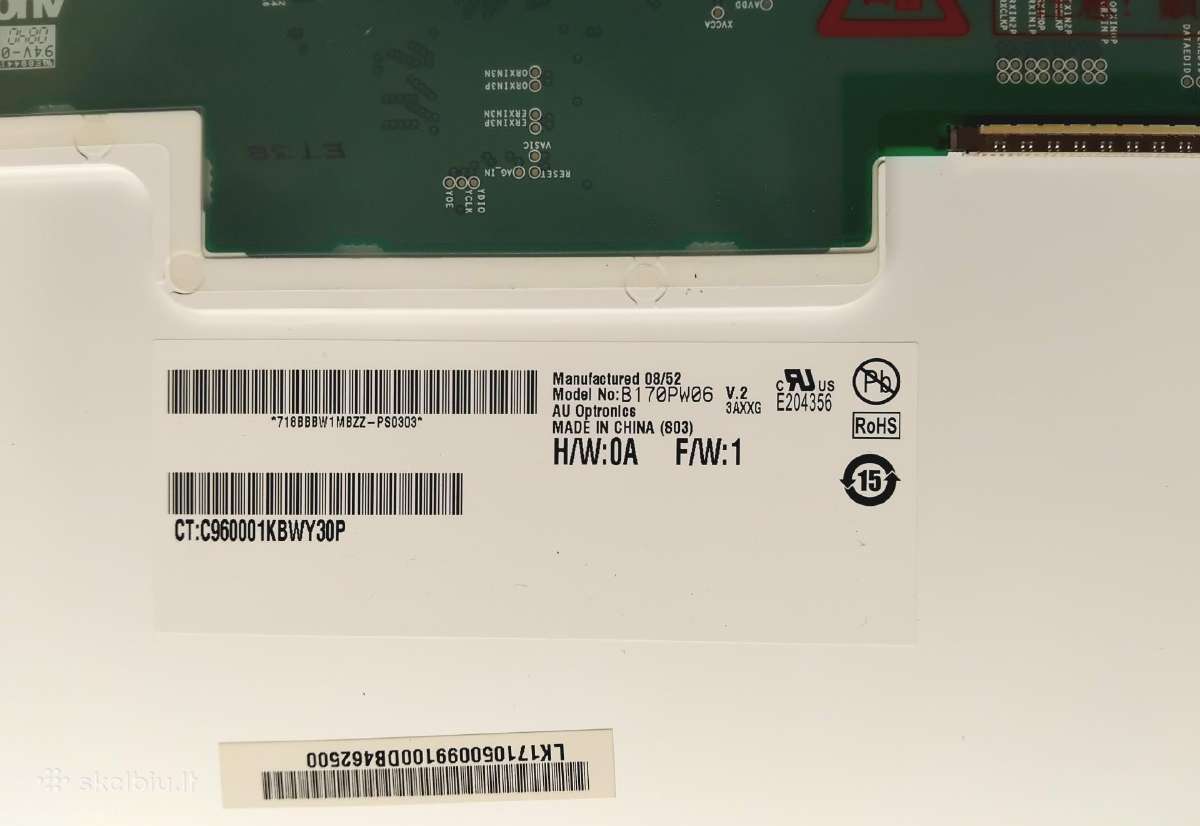 Notebook LCD ekranai / matricos 17" 15" - nuotraukos Nr. 7