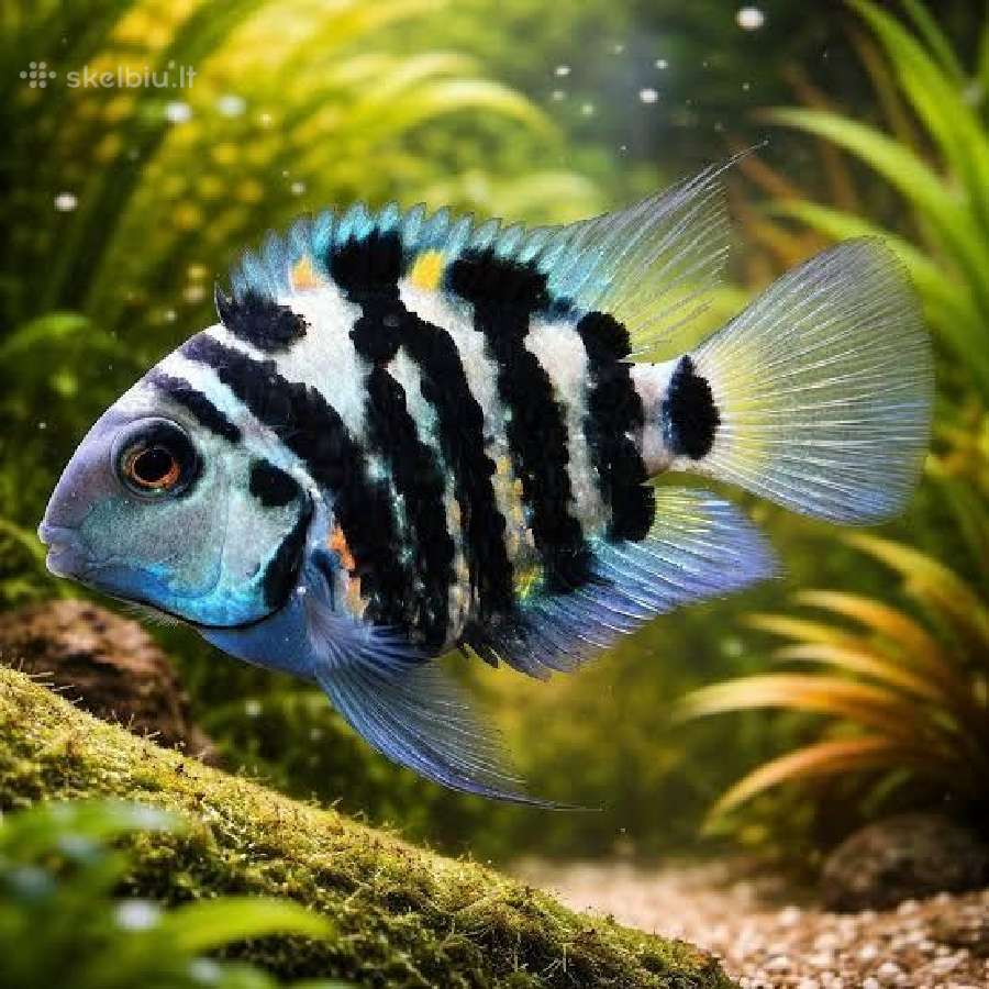 5 Papūgos neon blue tiger
