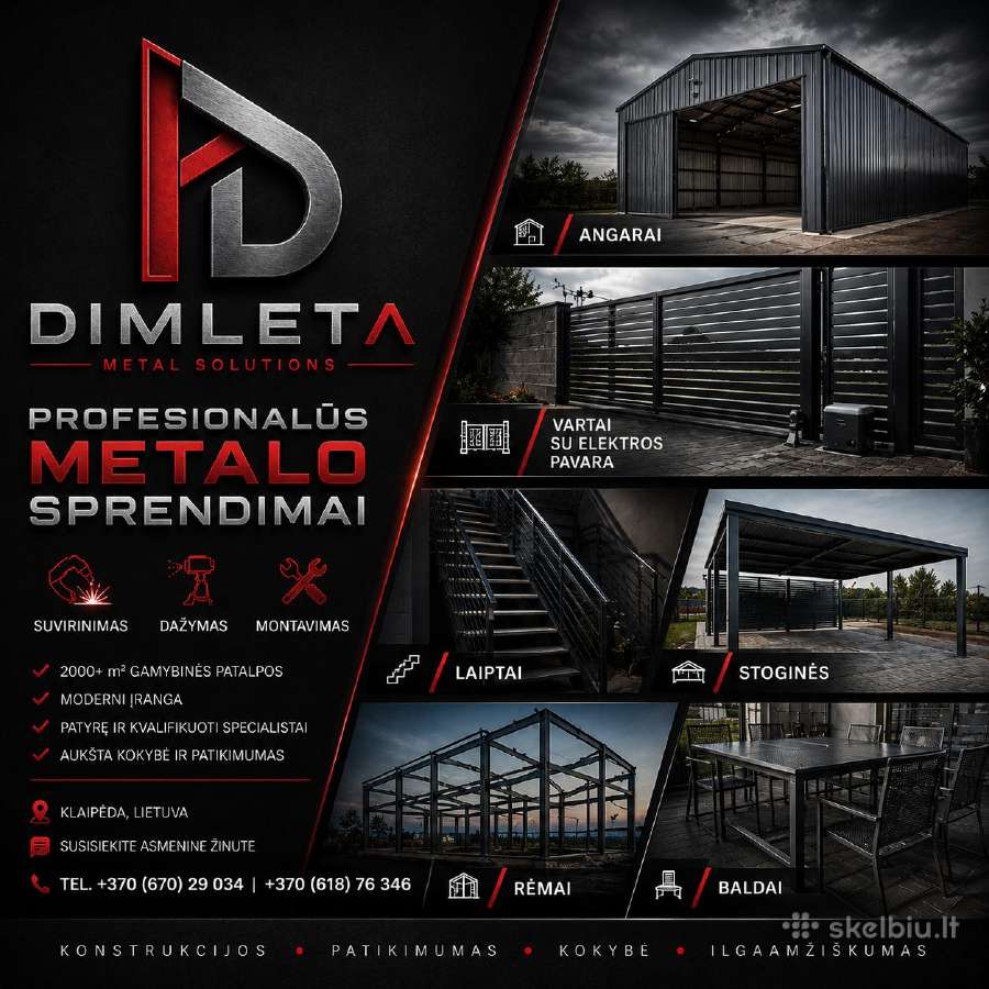 Metalo konstrukcijų gamyba ir montavimas