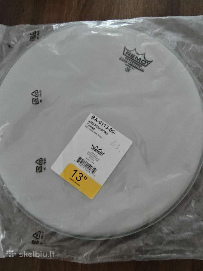 Remo ambassador coated 13"naujas plastikas