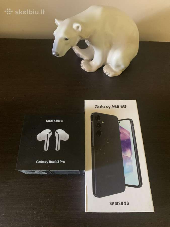 Pardu Samsung a55/256gb ir ausinės galaxy buds pro