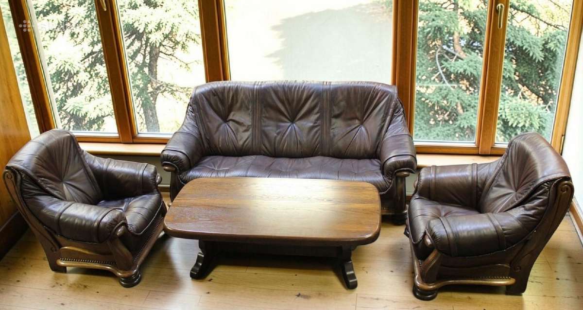 Natūralios odos sofa - nuotraukos Nr. 18