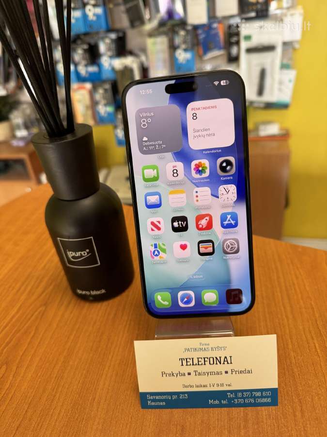 iPhone 15plus 128gb Black Su Garantija - nuotraukos Nr. 2