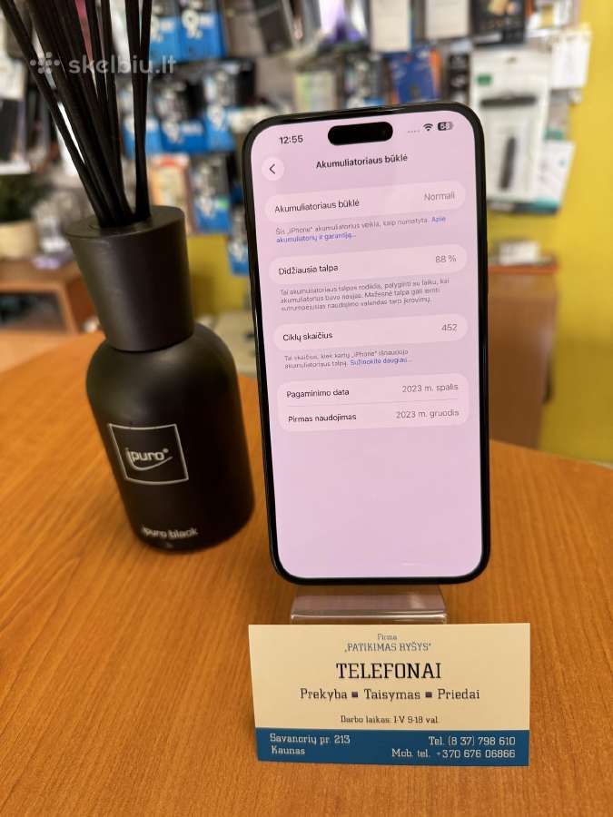 iPhone 15plus 128gb Black Su Garantija - nuotraukos Nr. 4