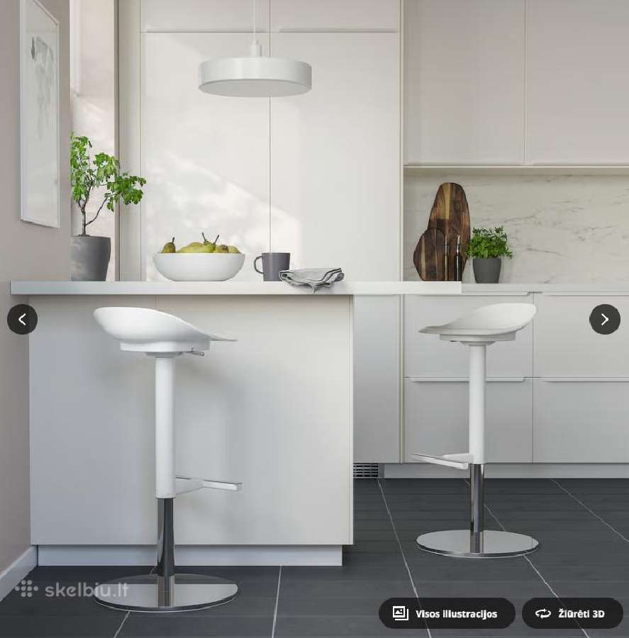 Ikea Janinge Baro kėdė, balta, 76 cm - nuotraukos Nr. 8