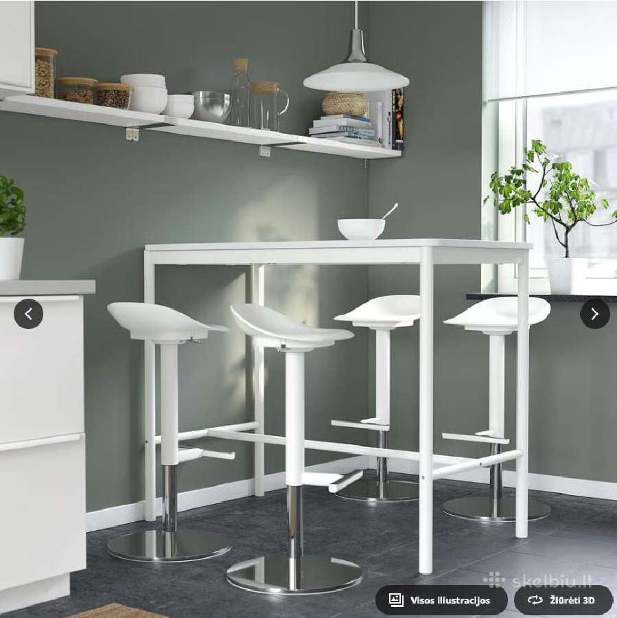 Ikea Janinge Baro kėdė, balta, 76 cm - nuotraukos Nr. 9