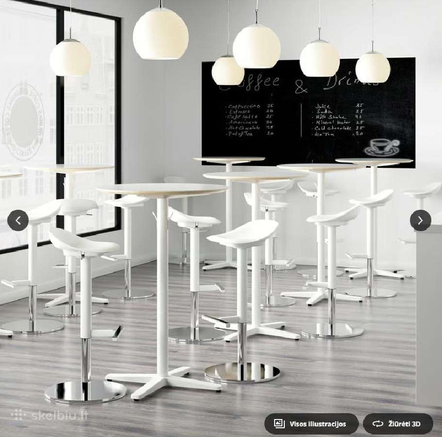 Ikea Janinge Baro kėdė, balta, 76 cm - nuotraukos Nr. 10