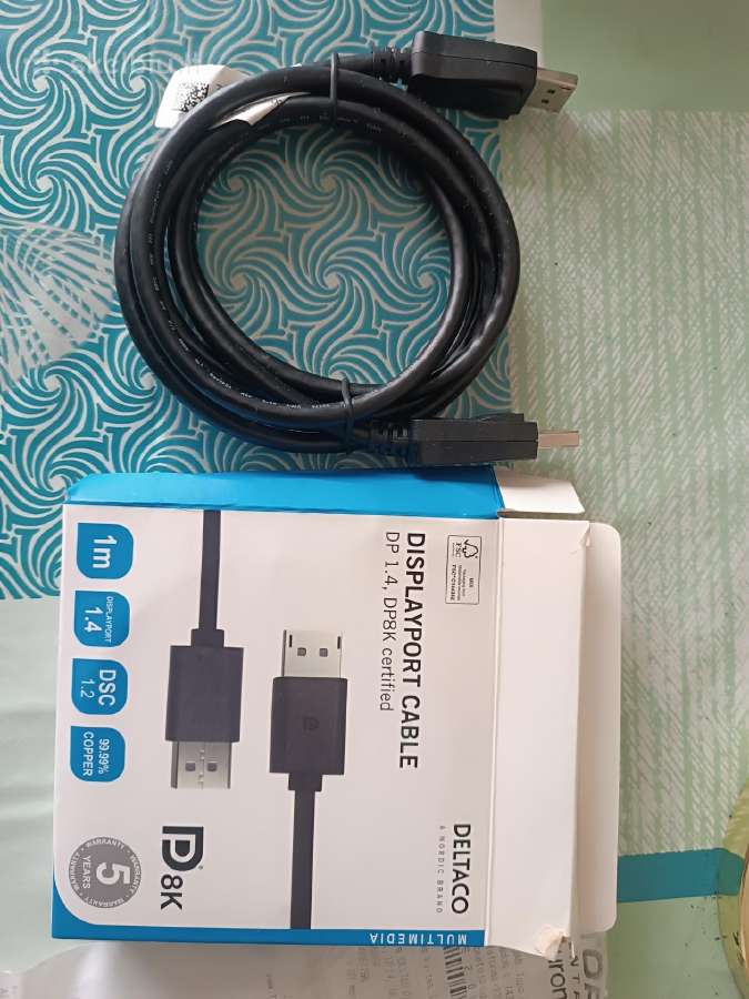 Deltaco displayport kabelis