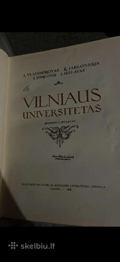 J. Bulavas. Vilniaus universitetas.