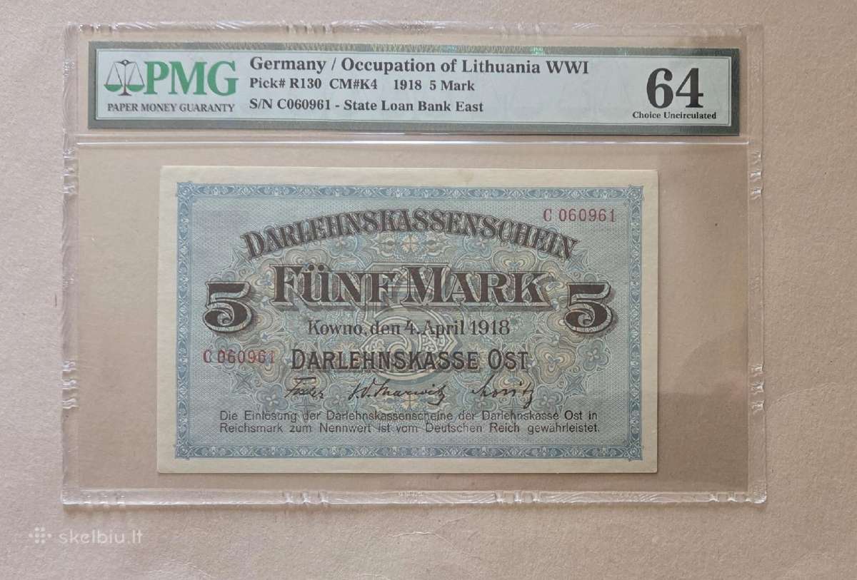 5 Ost Mark 1918 Pmg64