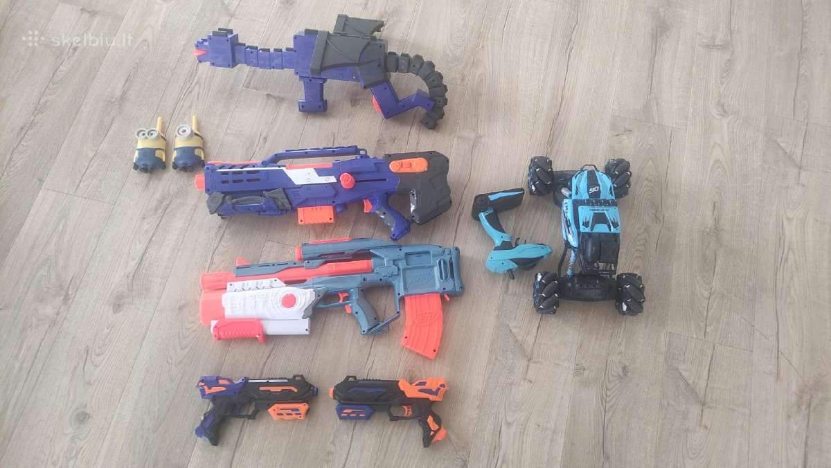 Nerf šautuvų komplektas kiti žaislai