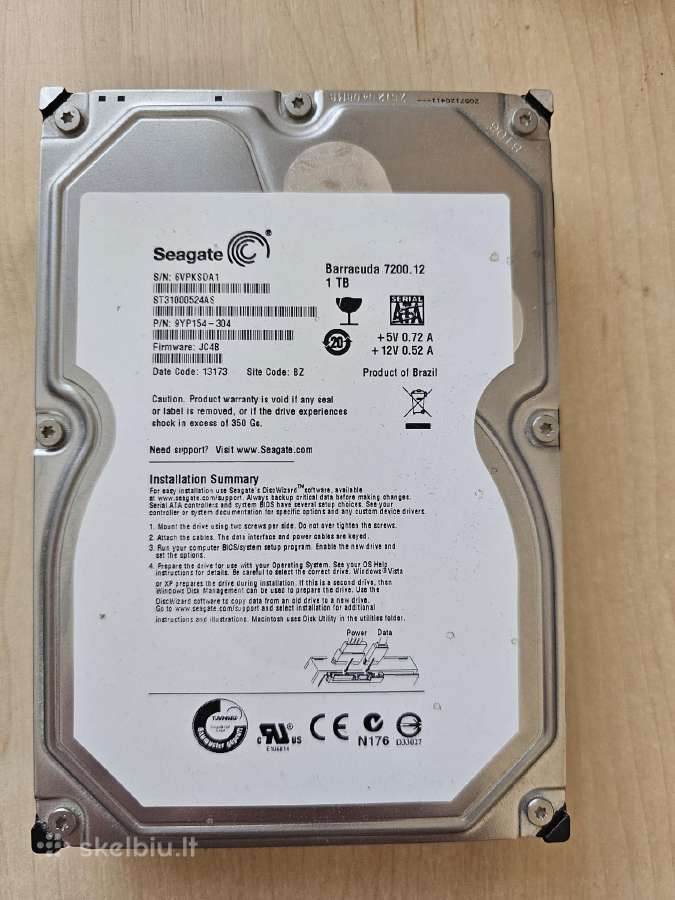 1tb HDD (negyvas)