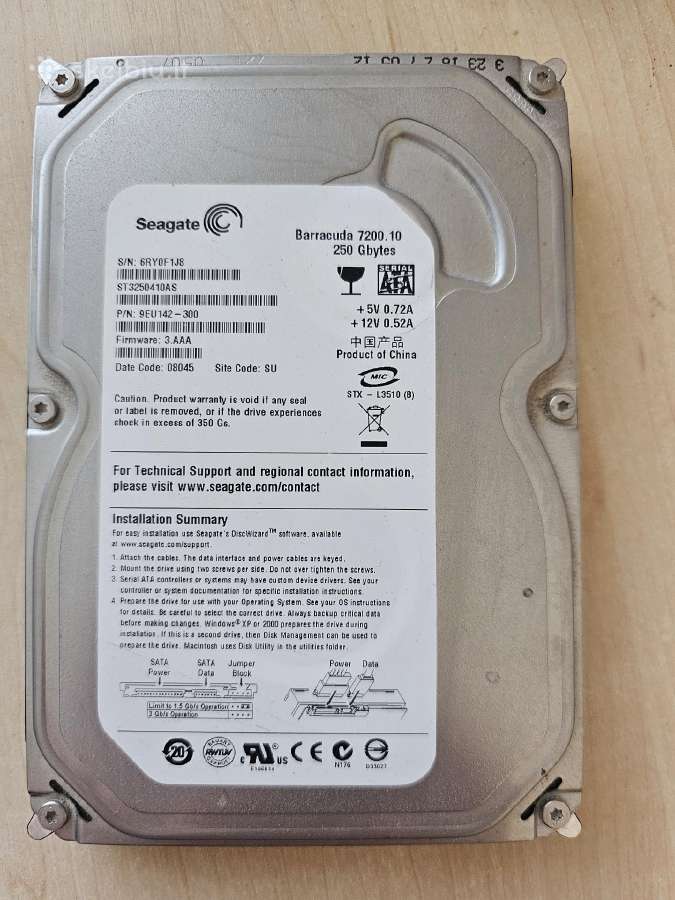 250gb HDD