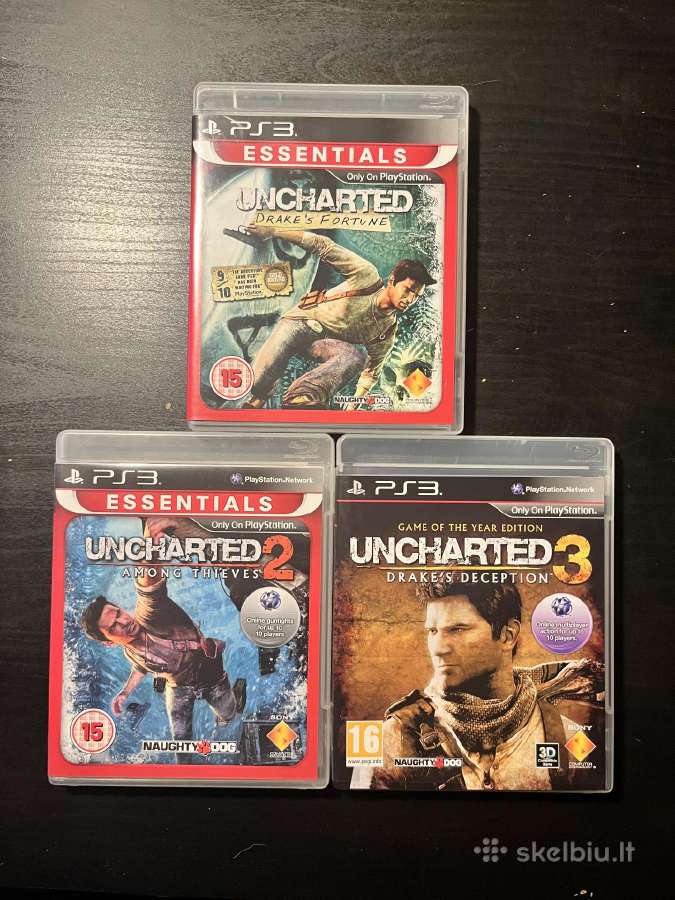 Uncharted 1+2+3 PS3 rinkinys