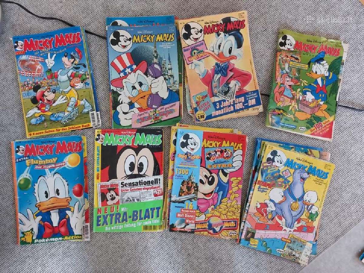27 „Micky Maus“ komiksai iš 1989, 1990, 1991, 1992
