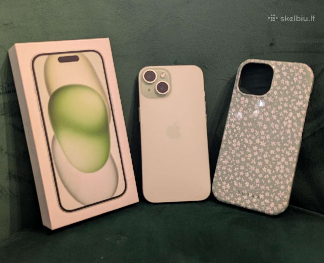 iPhone 15, žalias, 128gb