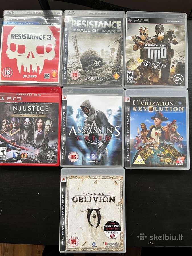PS3 žaidimų rinkinys 7 žaidimai