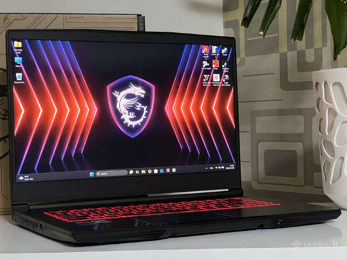 Parduodamas Msi Gf63 su Rtx 4060, I7-12k, 1tb. - nuotraukos Nr. 2
