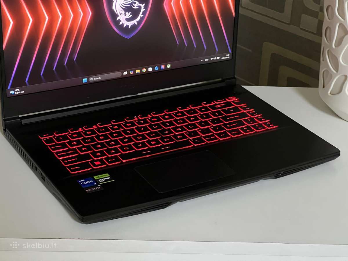 Parduodamas Msi Gf63 su Rtx 4060, I7-12k, 1tb. - nuotraukos Nr. 3