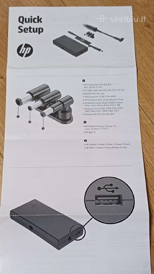 Hp 90w Slim Combo Kroviklis su Usb (h6y84aa#abb - nuotraukos Nr. 3