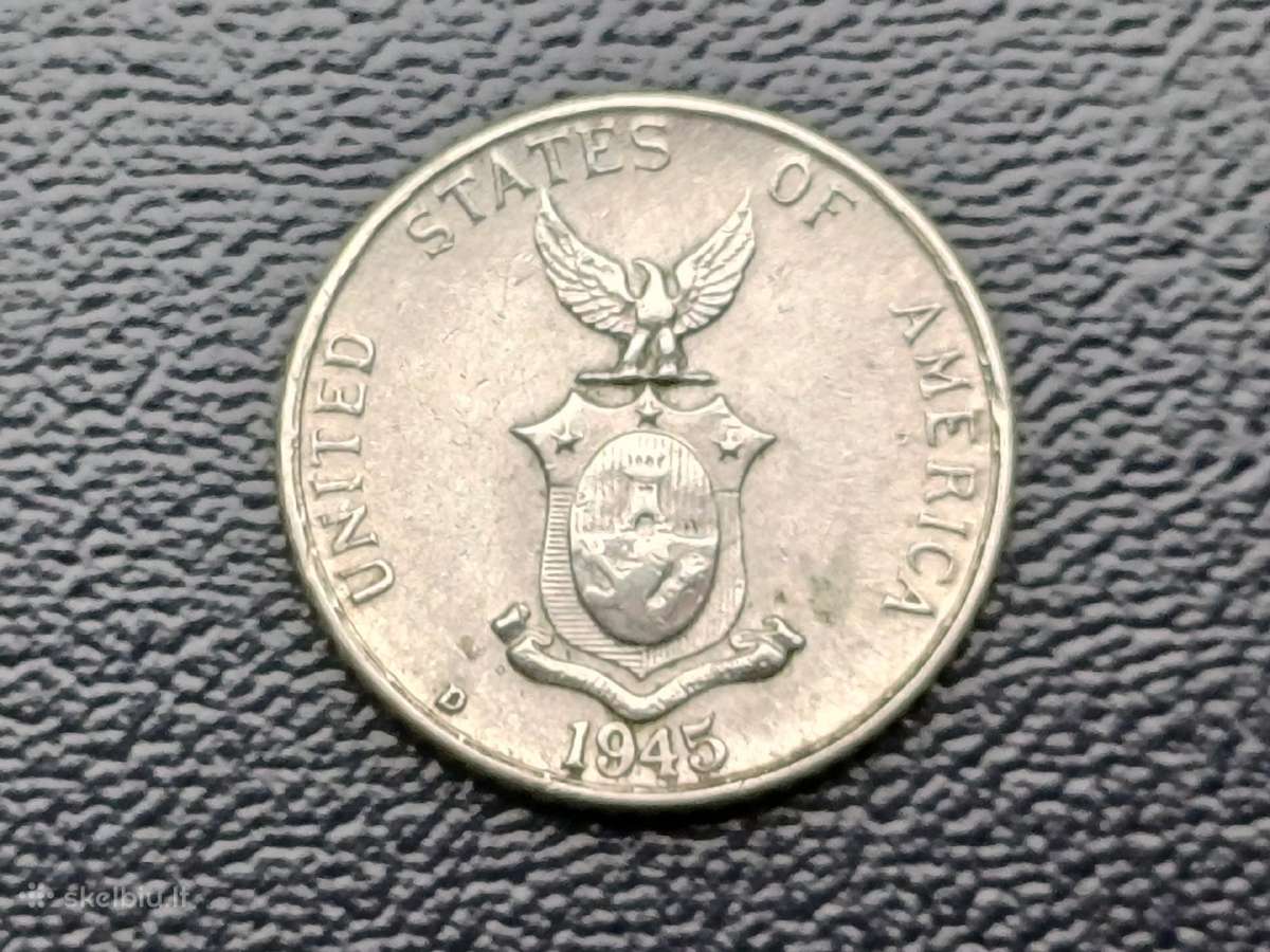 10 centavų 1945m. Filipinai sidabras
