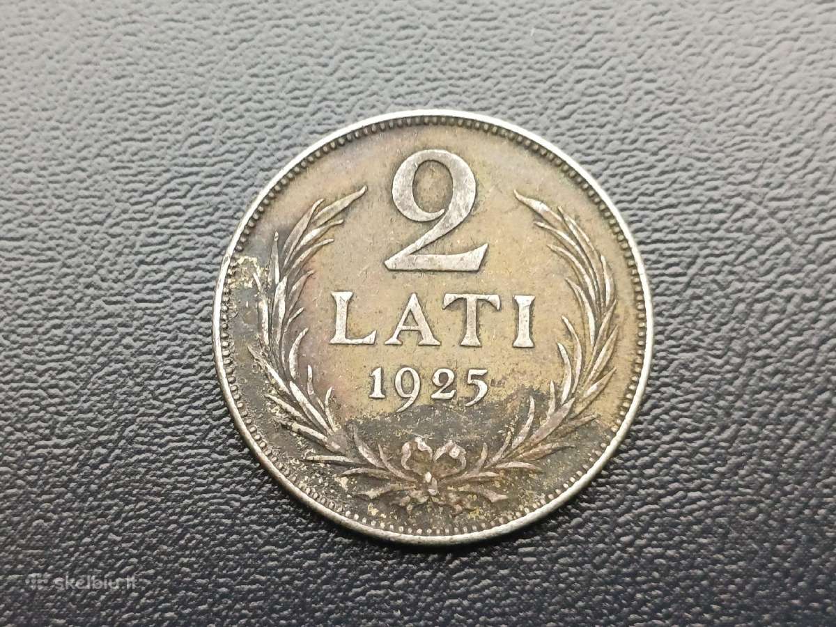 2 latai 1925-26m. Latvija sidabras
