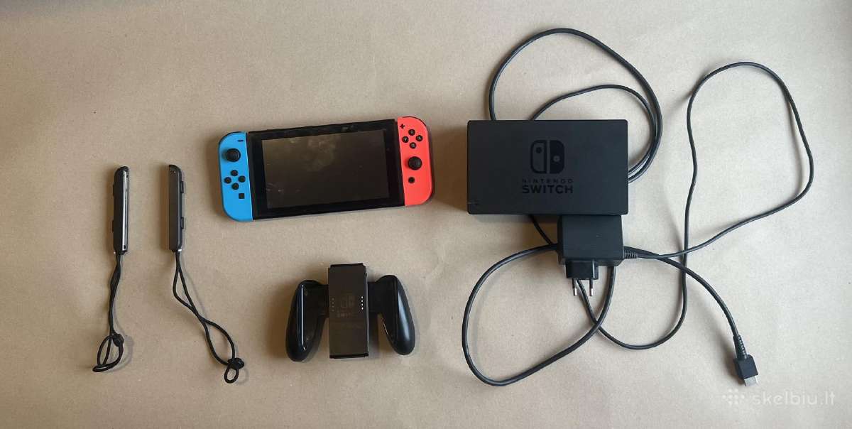 Nintendo Switch V1 pilnas rinkinys, geros būklės