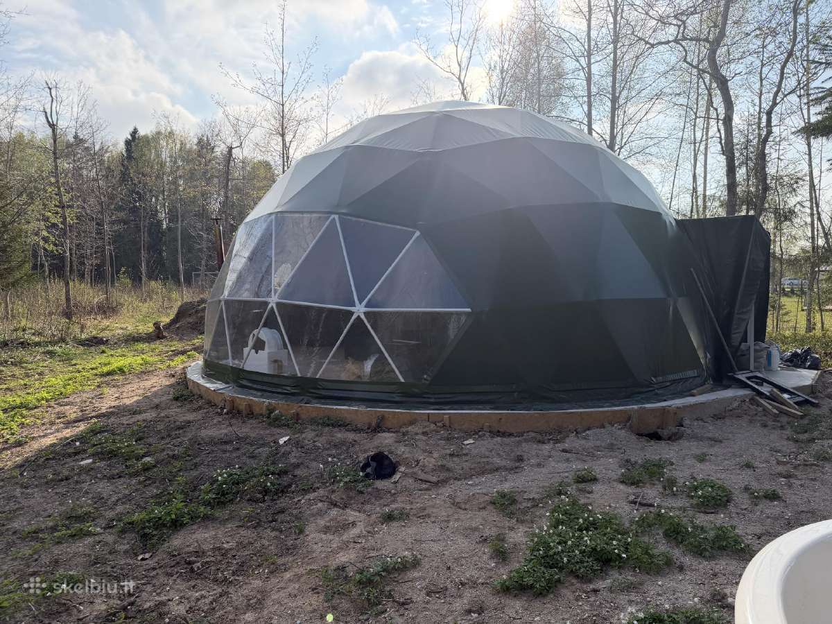 8 m glamping kupolas – talpina iki 6 suaugusių