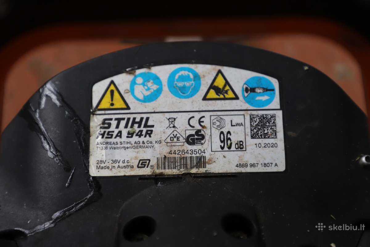 Stihl Hsa 94 R akumuliatorinės žirklės - nuotraukos Nr. 3