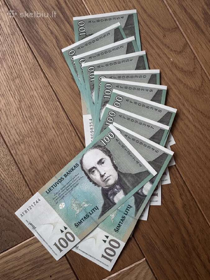 Litai kolekciniai serijiniai ir paprasti pinigai