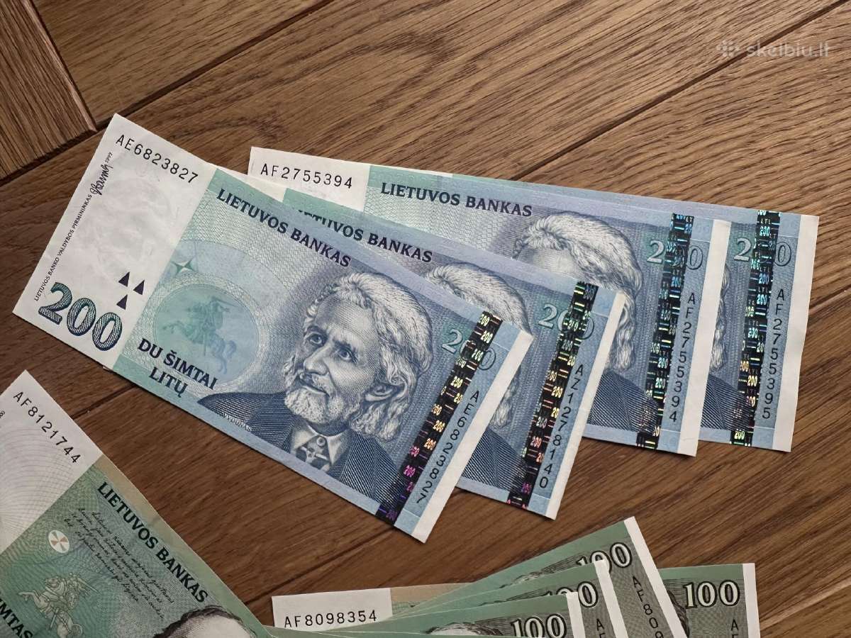 Litai kolekciniai serijiniai ir paprasti pinigai - nuotraukos Nr. 2